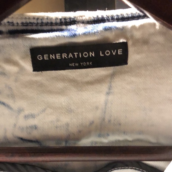 Generation Love quilted acid wash moto style Jean jacket-acid wash look - Picture 4 of 8